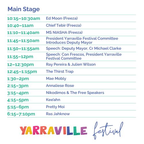 Community Stage Schedule